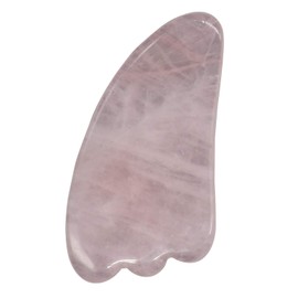 ORILEY OR-GSB-HZ-7-2 Gua Sha Scraping Massage Tool for Facial Glow, Blood Circulation, Natural Jade Stone Removes Toxins, Prevents Wrinkles, Boost Radiance of Complexion (1 Pc, Light Pink)