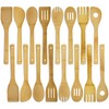 DEAYOU 16 PCS Bamboo Wood Spoons Set, Cooking Utensils for