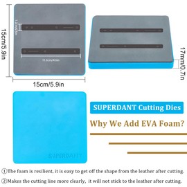 SUPERDANT Leather Circle Bracelet Cutting Dies Circle Charm Bracelets for Women Die Cuts Leather Wrap Bracelets for Girls Die Cutter Couples Friendship Cuff Bangle Jewelry Gift DIY Crafts Dies