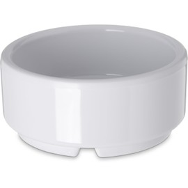 Carlisle FoodService Products Plastic Straight Sided Ramekin, Durable Dips and Sauce Bowl for Home, Kitchen, and Restaurant, Melamine, 2 Ounces, White