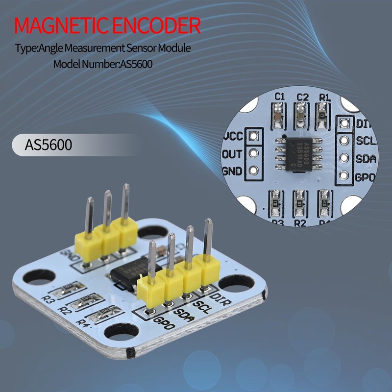 Podazz 5pcs AS5600 Magnetic Encoder 12bit 3.3V High Precision Magnetic