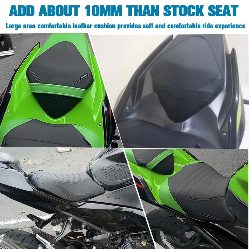 SHINKXMT Upgrade Soft PU Leather Front Driver Rider Seat Passenger