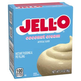 Jell-O Coconut Cream Instant Pudding & Pie Filling Mix (24 ct Pack, 3.4 oz Boxes)