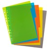 eco-eco A4 50% Recycled Multipunched Reinforced Colour Set 5 Subject