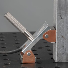 Strong Hand Tools Strong Hand, Hi-Temp Grounding Magnetic V-Pad, Pure Copper Contact, 500A Rated Current, 20 lb Mag Force, Welding Fixture, GMV300