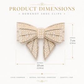 LUOZZY RRhinestone Faux Pearl Bowknot Shoe Clips High Heels Accessories