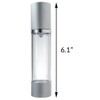 JUVITUS 1.7 oz Plastic Airless Pump Bottle Silver Matte with
