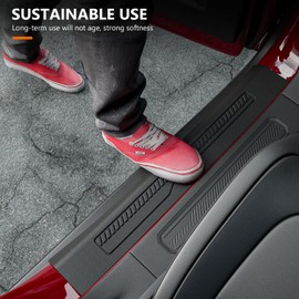 powoq Door Sill Protector Compatible with 2021-2024 Ford Bronco Car Door Protector TPE 4 Door Car Sill Guard Replacement for 2021-2024 Ford Bronco Accessories (Compatible with 2021-2024 Ford Bronco)