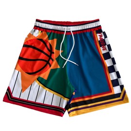 TPAZGHE - Pantalones cortos deportivos de baloncesto para hombre, malla para gimnasio, deportes, entrenamiento, cordón, estilo retro, casual, moda, con bolsillos, a007, X-Small