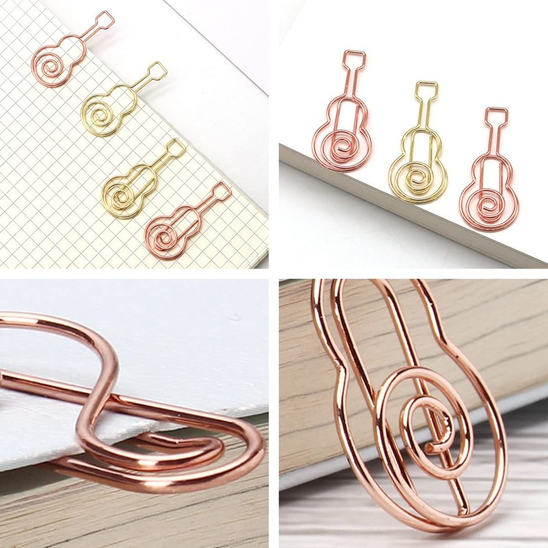 Getrays 20pcs Music Paper Clips, Large Size Music Note Guitar