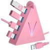 JoyReken 4-Port USB 3.0 Hub, FlyingVHUB Vertical Data USB Hub
