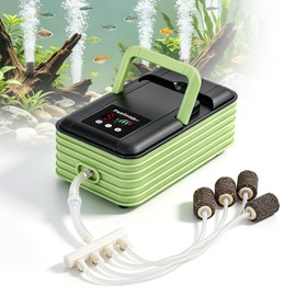 Poafamx Rechargeable Aquarium Pond Air Pump, Quiet 15W Oxygen Aerator