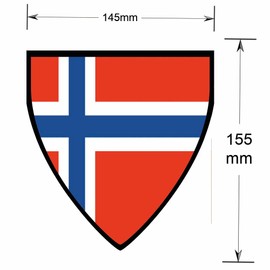AK Giftshop Norway Pennant Flag Bunting Birthday Wedding Events Decorations - 12pcs / 2.5m Ribbon
