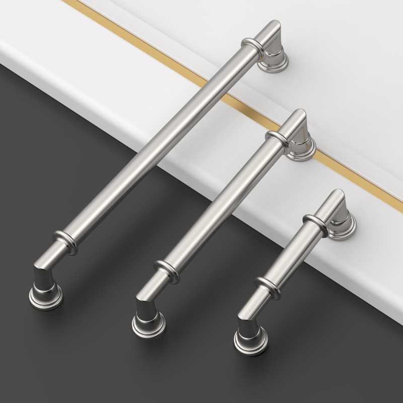 Asidrama 10 Pack 5 Inch(128mm) Brushed Satin Nickel Kitchen Cabinet