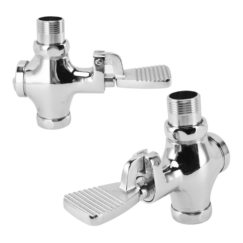 Toilet Foot Pedal Flush Valve Brass Non Slip Easy To