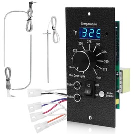 Digital Pro Controller for Traeger Wood Pellet Grills, Replacement Parts Kit BAC365 Thermostat Control Panel with 2PC Waterproof Meat Probe and 7" RTD Temperature Sensor Smoker Accessories