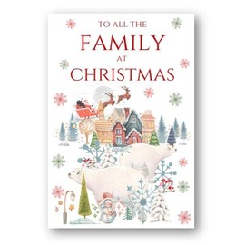 Second Ave All the Family Christmas Polar Bear Xmas Holiday Festive Greetings Card
