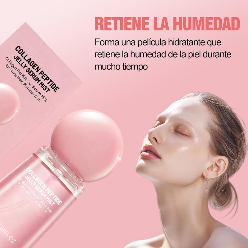 Bruma Hidratante Con Péptidos de Colágeno, Apta Para Todo Tipo