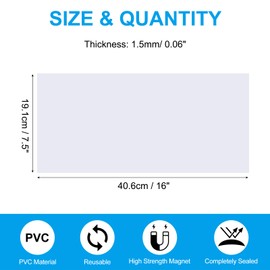 PATIKIL 16"x7.5" Magnetic Vent Cover, Floor Wall Air Registers Cover High Strength Magnetic Vent Blocker for Home RV HVAC Fireplace Furnace, White