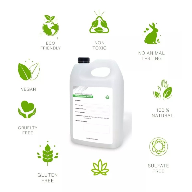 Beohemp Shampoo Biodegradable Bergamota Crecimiento 1 Galón