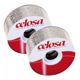 Janel Pack 8 Liston Celosa No.9 Holografico Metalico Puntos 40 Mts