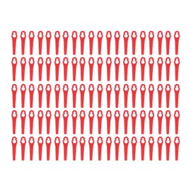 Fafeicy Pack of 100 Plastic Cutting Blades, Lawn Mower Replacement Garden Cutting Accessories, 20 x 84 mm (Red) Other Accessories for Power Tools
