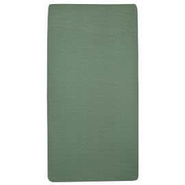 Meyco Baby Plain Fitted Sheet for Cot Bed (Flat Sheet with Soft Jersey Quality, Made from 100% Cotton, Perfect Fit thanks to Elasticated Edging, Breathable, Dimensions: 60 x 120 cm), Forest Green
