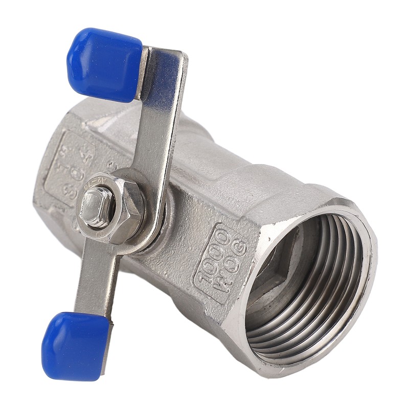 1in Full Port Ball Valve Stainless Steel Butterfly Shape Double