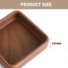 Bamxzoo Rectangular Wooden Dessert Plates 6"-100% Natural Walnut Wood Appetizer