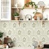proprodiudiu Peel and Stick Wallpaper Boho Modern, Green, 17.7 x