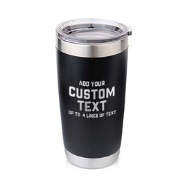 CKB Products Wholesale 20 oz Stainless Steel Tumbler for Hot or Cold Drinks - Up to 18 Hours - Vacuum Seal Insulated Double Wall Construction - Black Matte Finish - Engraving Available