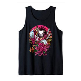 Kitsune Mask Japanese Anime Women Samurai Fox Vaporwave Tank Top