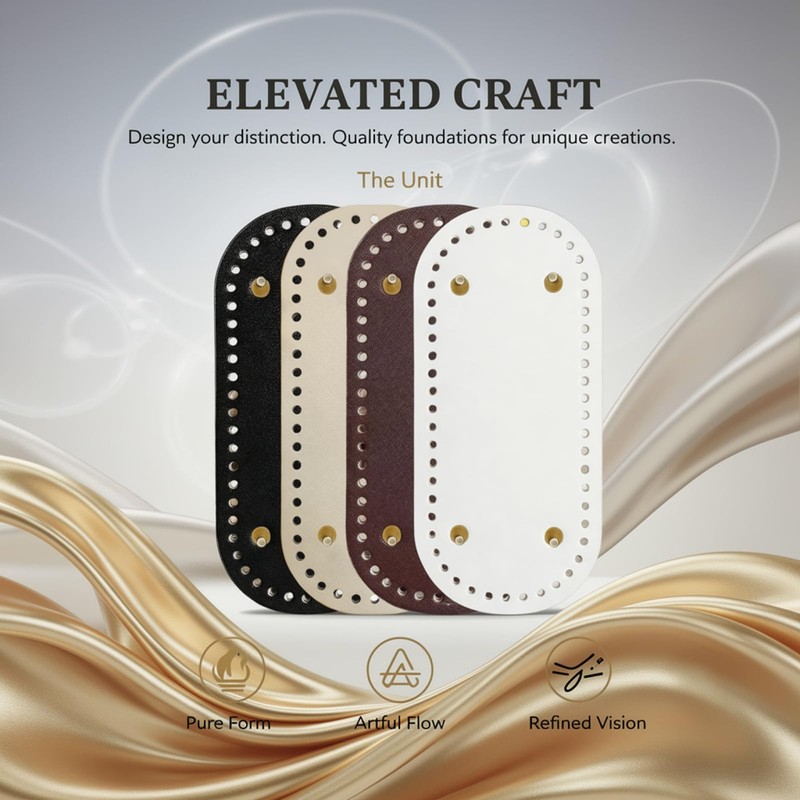 14 Pcs DIY Purse Making Kit, Includes 4 PU Leather