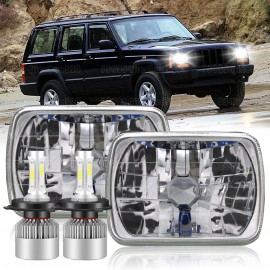 Unbranded New 5x7" 7x6" Inch LED Headlight DRL For Jeep Wrangler YJ 1986-1995 Cherokee XJ