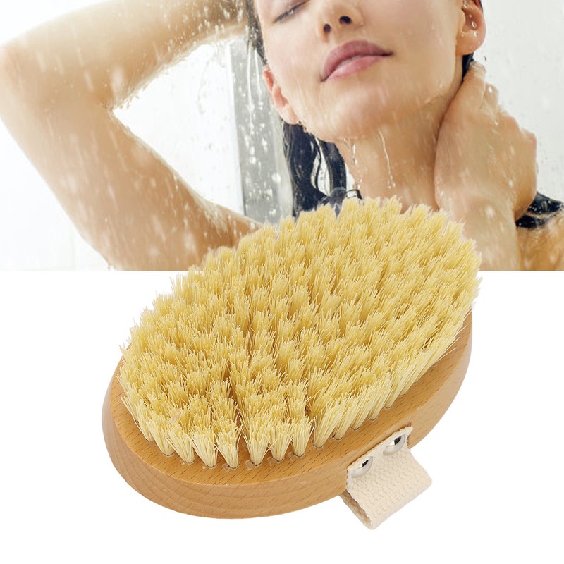 Massage Body Bath Brush Lymphatic Drainage Exfoliating Detox Deep Cleaning