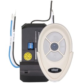 Anderic FAN35T Replacement Remote + Wall Mount works for 3-speed Ceiling Fans + 1-Year Warranty - KUJCE9603, FAN-35T, FCC ID: L3HFAN35T1 (FAN35T KIT)