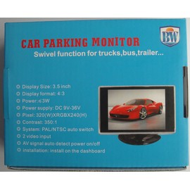 BW 3.5 inch TFT LCD Car Monitor Digital Car Rearview Monitor,Car Parking Monitor for Car/Automobile and Vehicle Backup Cameras