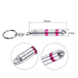 sourcing map Anti-Static Keychain Static Secondary Electricity Discharge ESD Keyring, Surface Chromed, Magnetic Head. (Red)