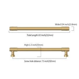 Asidrama 10 Pack 7.5 Inch(192mm) Champagne Bronze Kitchen Cabinet Handles, Cabinet Pulls Kitchen Cabinet Hardware for Cupboard Drawer Pulls