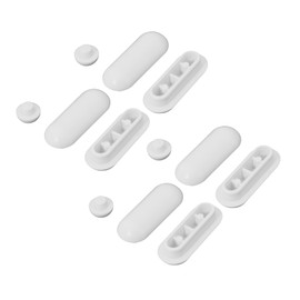 Set of 12 Toilet Seat Buffer for Toilet Seats, Universal Damper Buffer Made of ABS Plastic, White, Includes 8 Ring Buffers, 4 Lid Buffers, for Home, Office and Hotel, Toilet Seat Bumpers