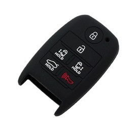 SEGADEN Silicone Cover Protector Case Holder Skin Jacket Compatible with KIA Sedona 6 Button Smart Remote Key Fob CV4151 Black