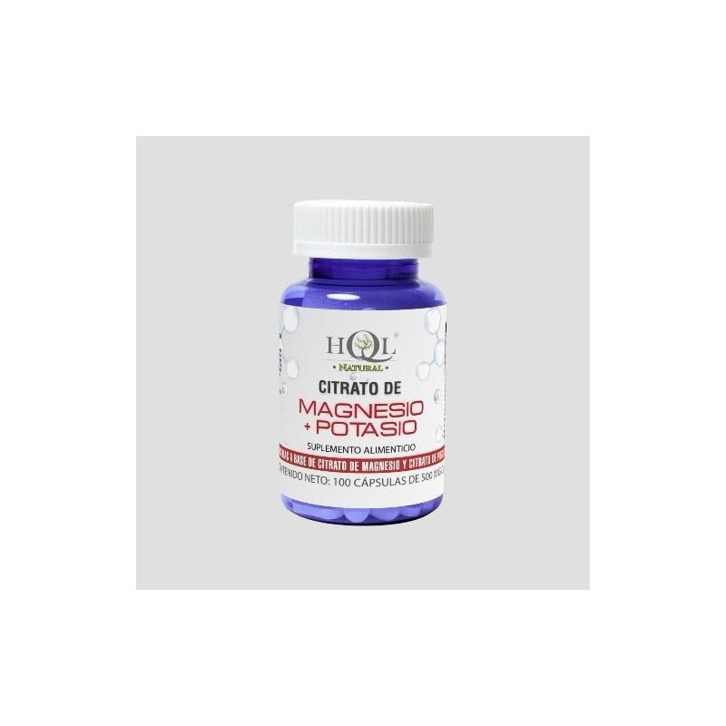 HQL Citrato de Magnesio + Potasio 100 Cápsulas 500mg