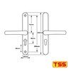TSS UPVC Door Handle Set, 48mm PZ (Centres), Lever/Lever, Screw