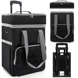 Abbylike Large Rolling Cooler with Wheels and Handle, Leakproof 65 Can Collapsible Soft Cooler Bag for Beach Camping Travel and Picnic Patio Outdoor