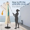 UHousDeco Solar Patio Umbrella Cover - LED Lighted Outdoor Table