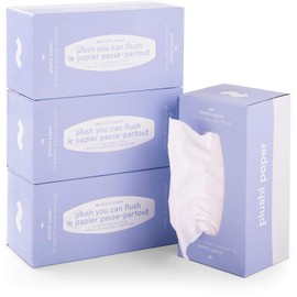 Septic Safe Tube Free Toilet Paper- 4-Ply, Quick-Dissolving, Biodegradable Tissue for RV, Campers & Marine Use- Mom-Approved Soft Toilet Paper for Kids, Seniors & Travel Adventures- 4 Boxes, 320 Wipes