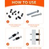 Pack of 50 Spacer Sleeves M8, Jeboler ABS Spacers, Plastic,