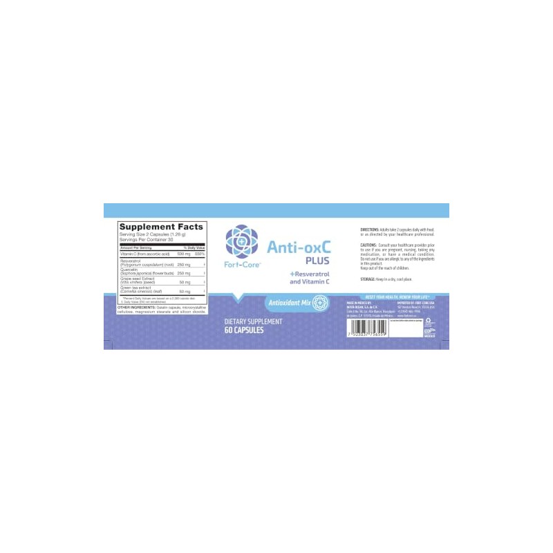 Fort-Core - Anti-oxC Plus Vitamina C 500 mg + Resveratrol