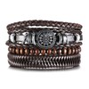 Mens Bracelets Leather Bracelets Layered Braided Bracelets Tiger Eye Bead
