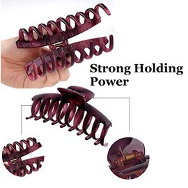 Pinza para el pelo de color jaspeado de 8,9 cm, acrílico, fuerte sujeción, pinzas para el pelo para mujeres y niñas, para cabello mediano o largo, A-n